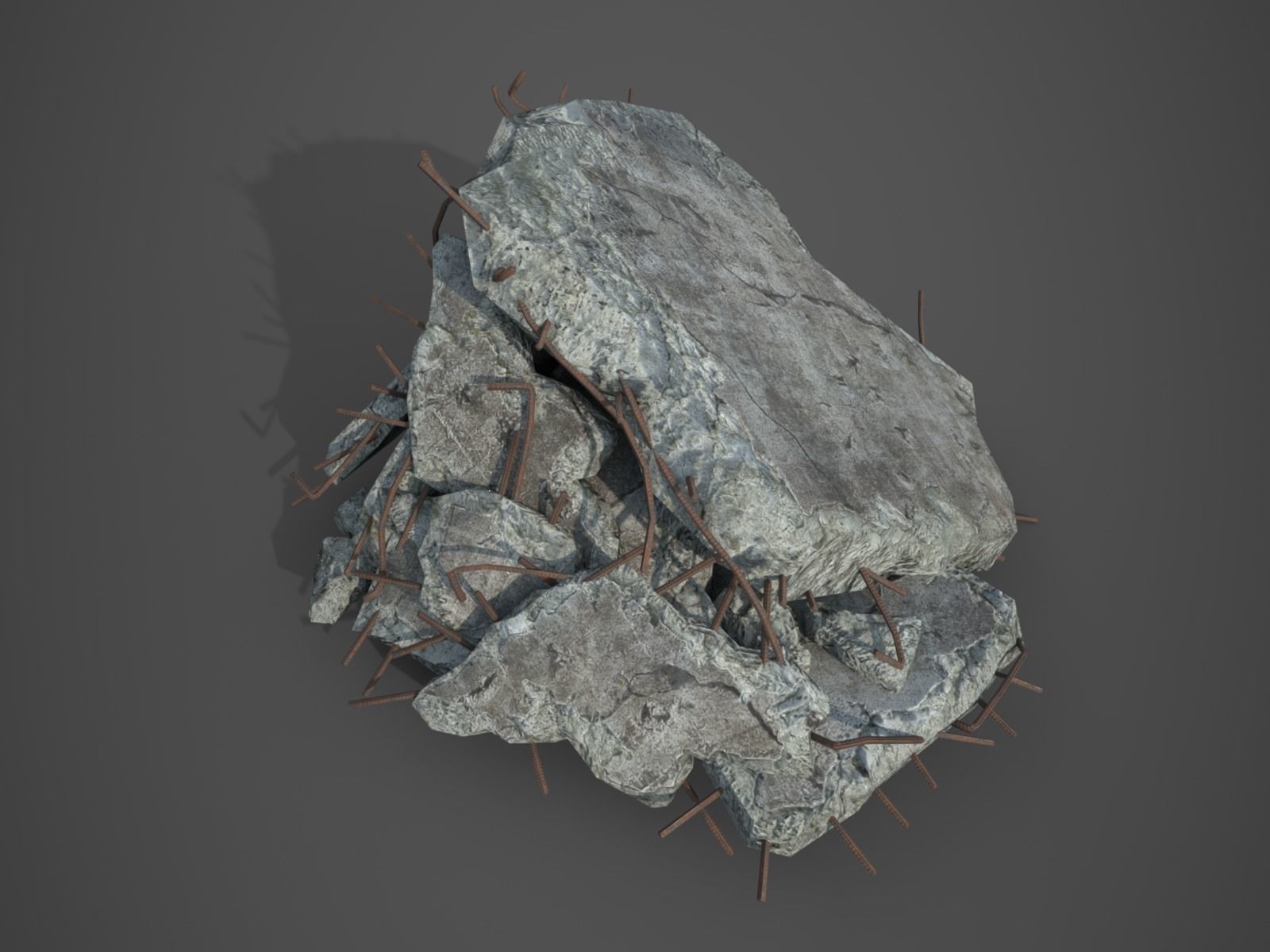 Rubble and Debris - Package - Collection 1 and 2 Low-poly 3D model_95