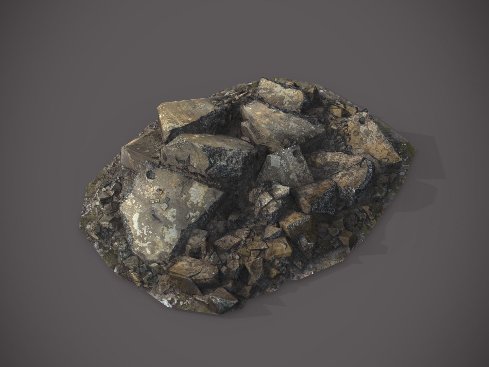 Rubble and Debris - Package - Collection 1 and 2 Low-poly 3D model_38