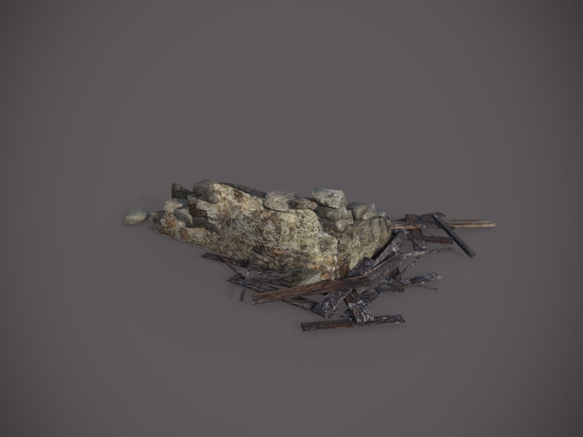 Rubble and Debris - Package - Collection 1 and 2 Low-poly 3D model_42