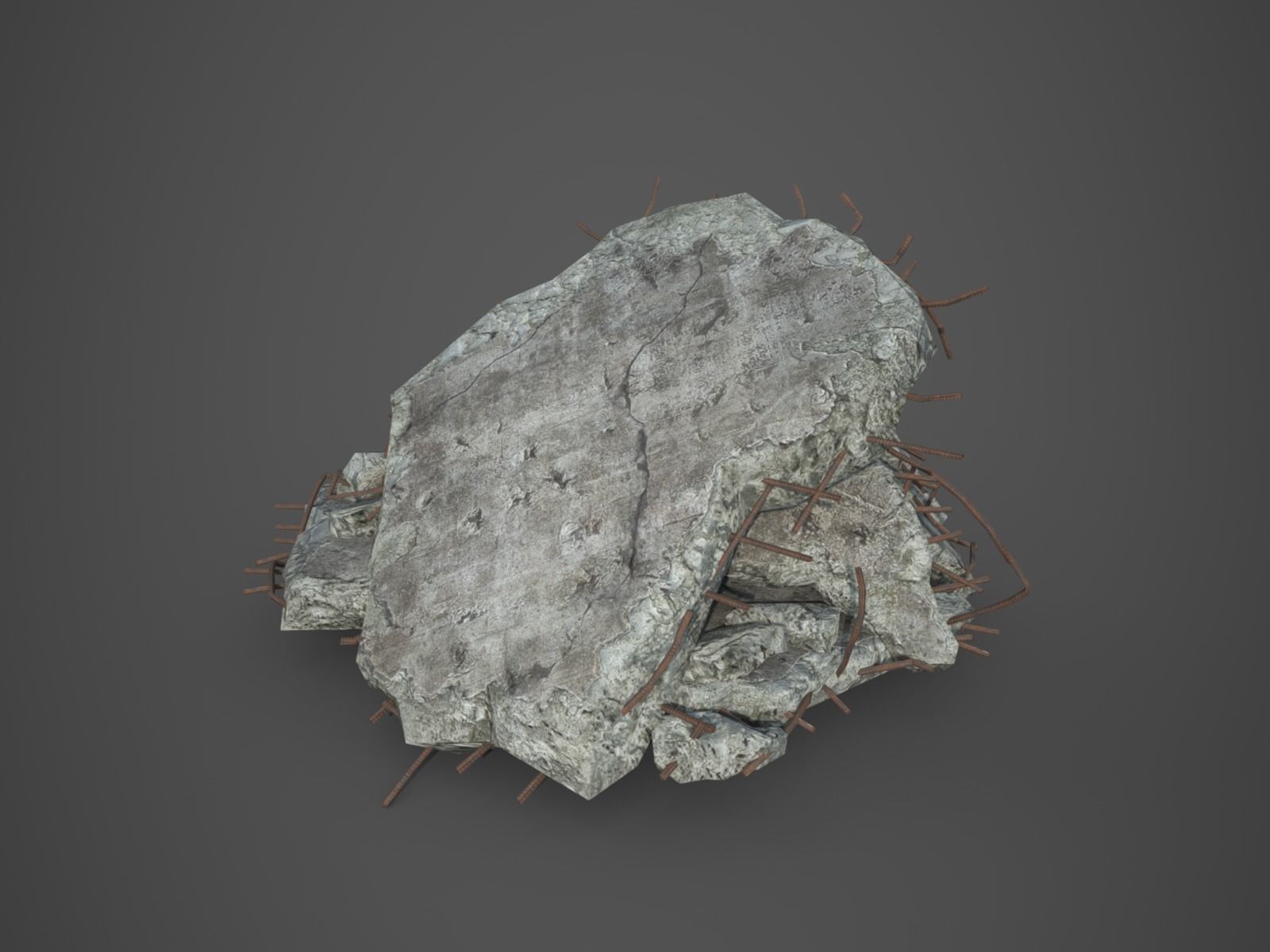 Rubble and Debris - Package - Collection 1 and 2 Low-poly 3D model_96
