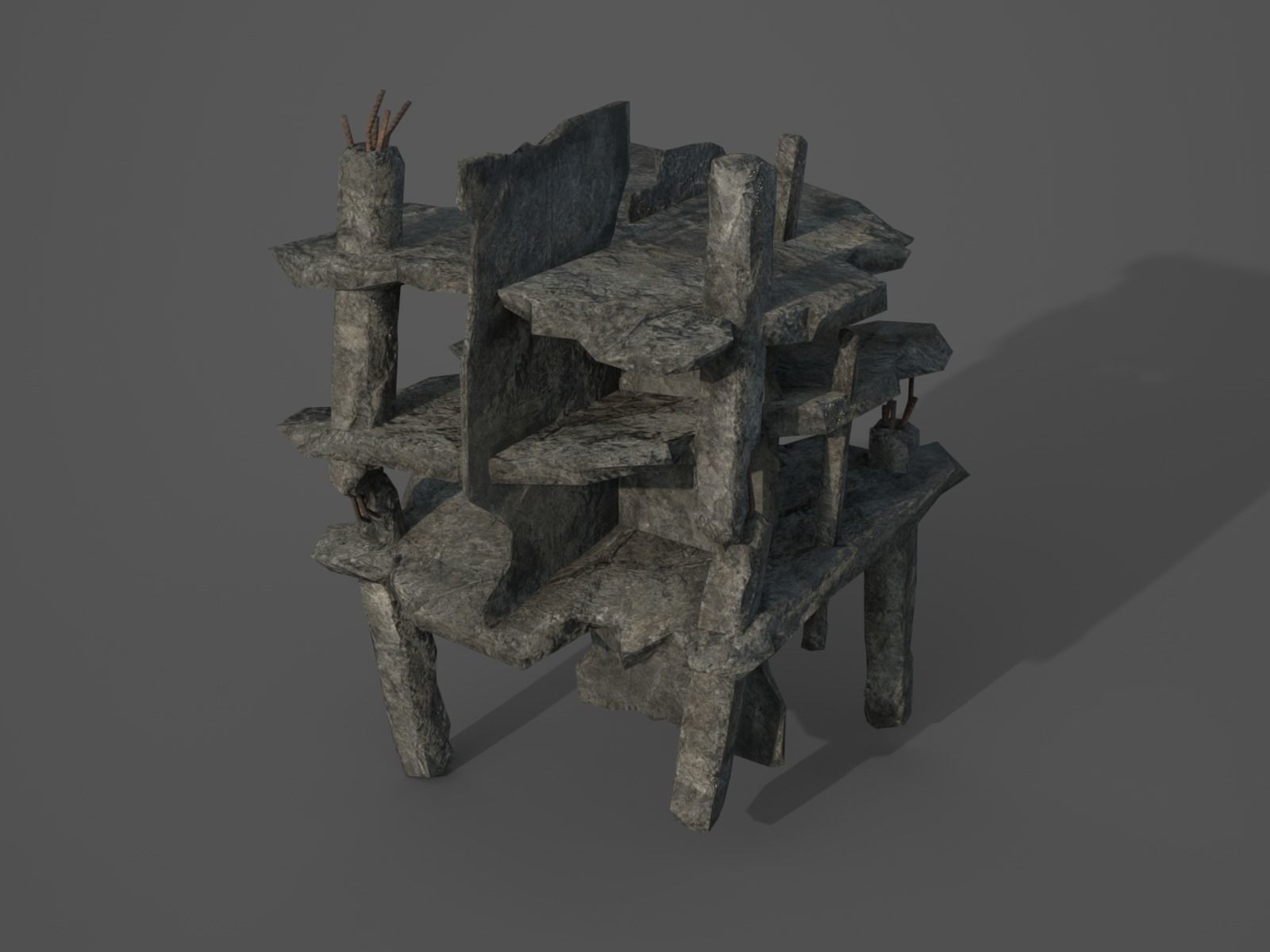 Rubble and Debris - Package - Collection 1 and 2 Low-poly 3D model_71