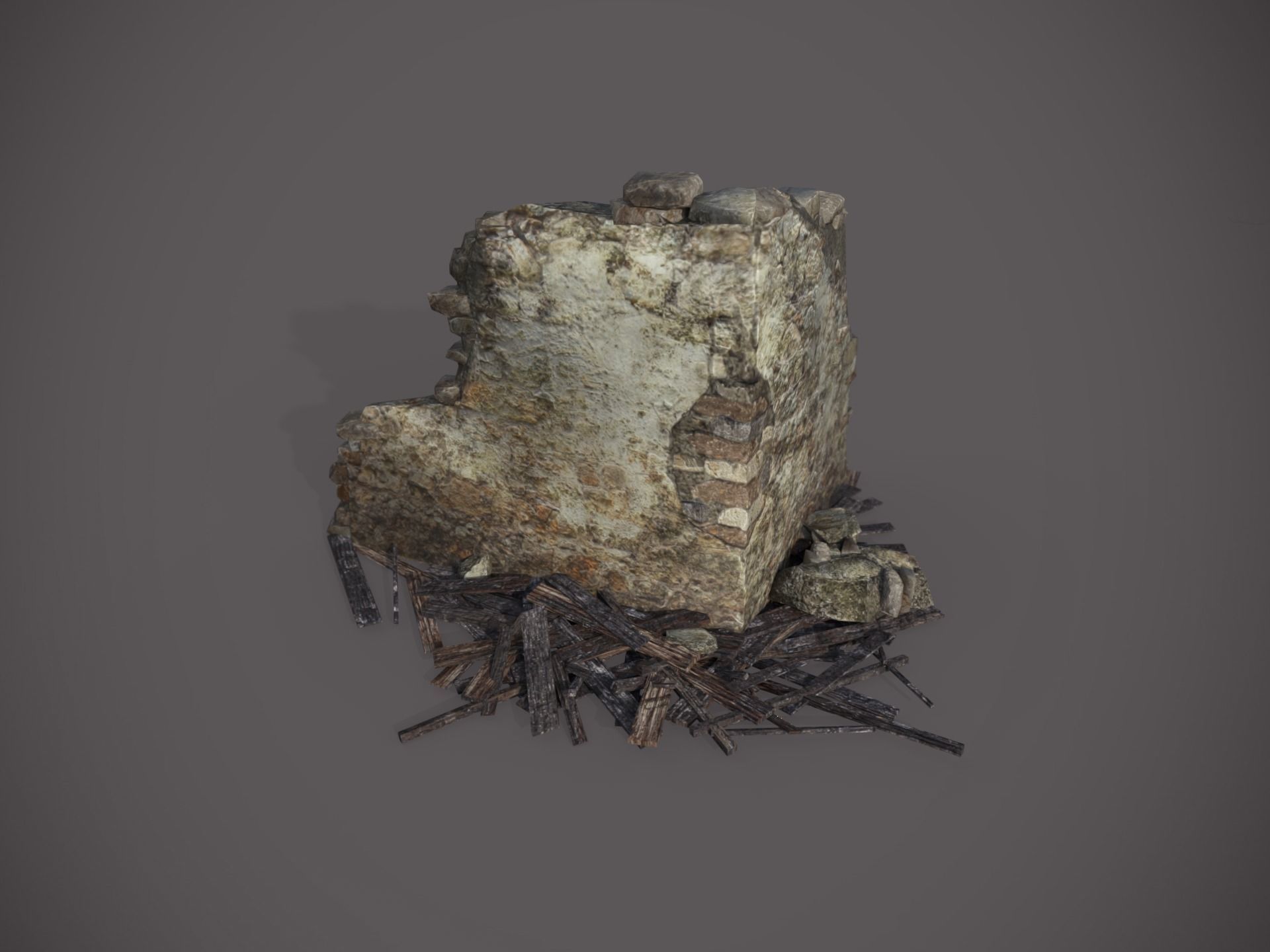 Rubble and Debris - Package - Collection 1 and 2 Low-poly 3D model_44