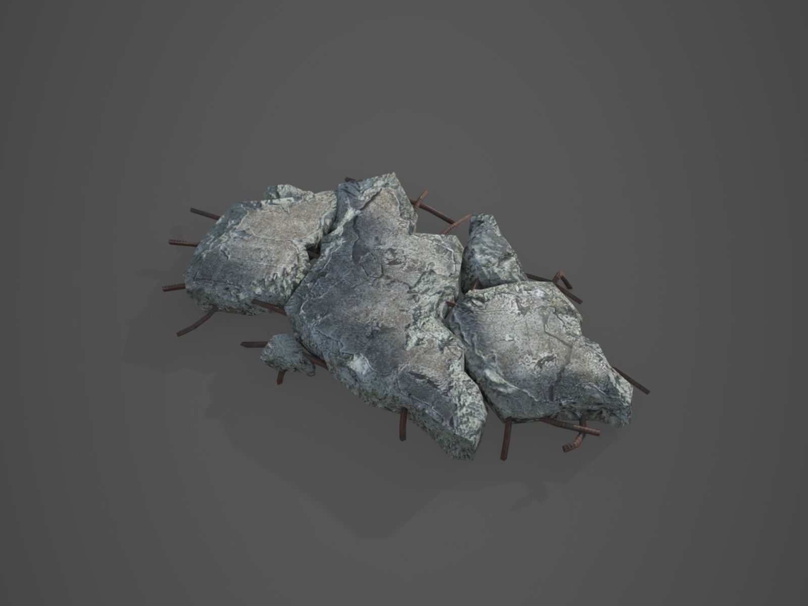 Rubble and Debris - Package - Collection 1 and 2 Low-poly 3D model_85