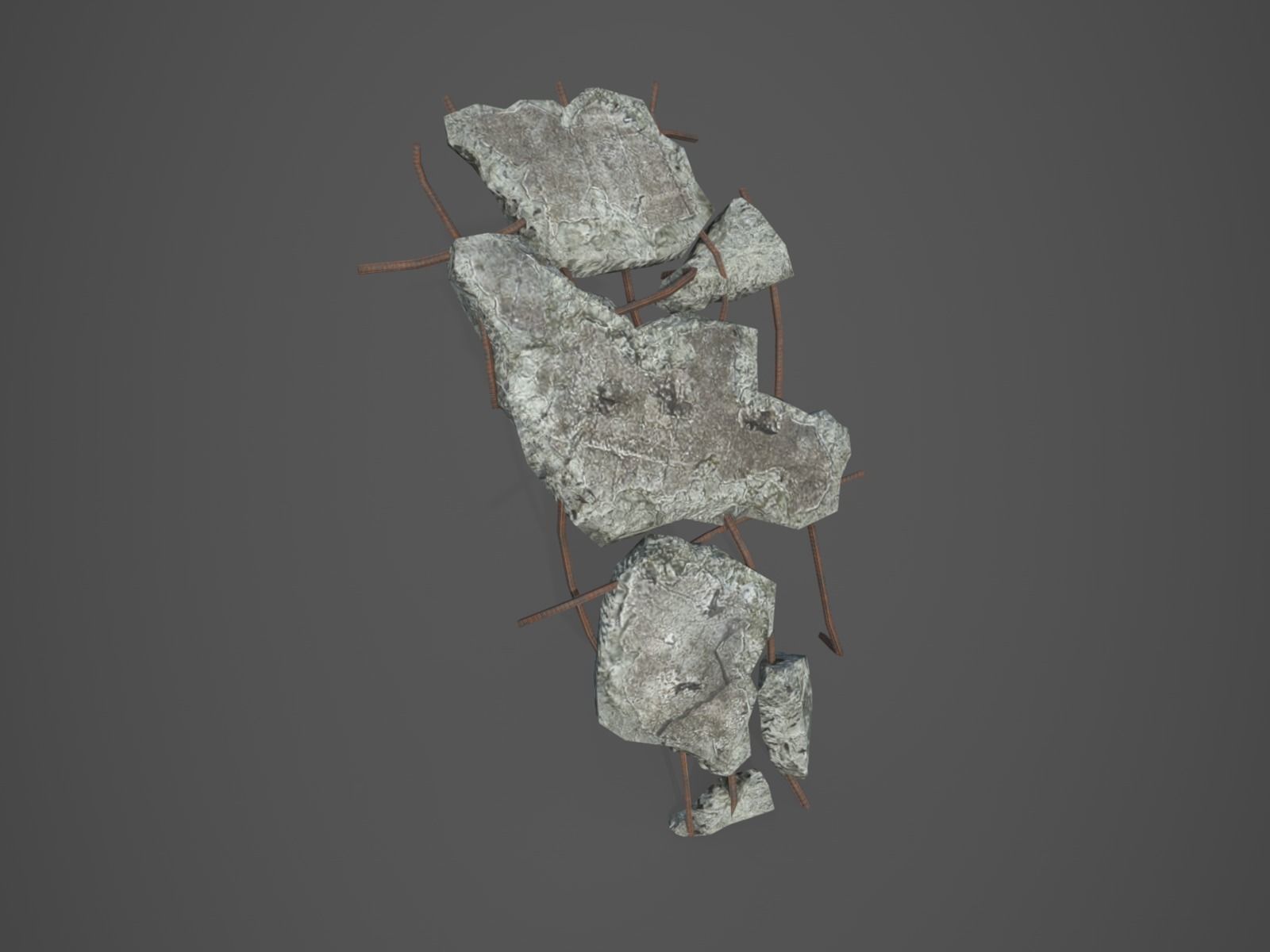 Rubble and Debris - Package - Collection 1 and 2 Low-poly 3D model_93