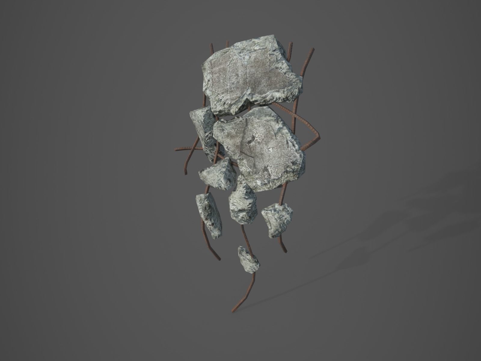 Rubble and Debris - Package - Collection 1 and 2 Low-poly 3D model_91