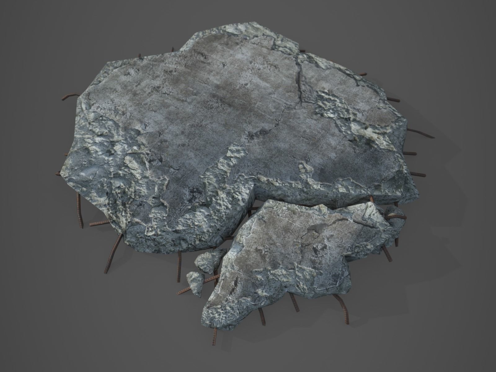 Rubble and Debris - Package - Collection 1 and 2 Low-poly 3D model_90