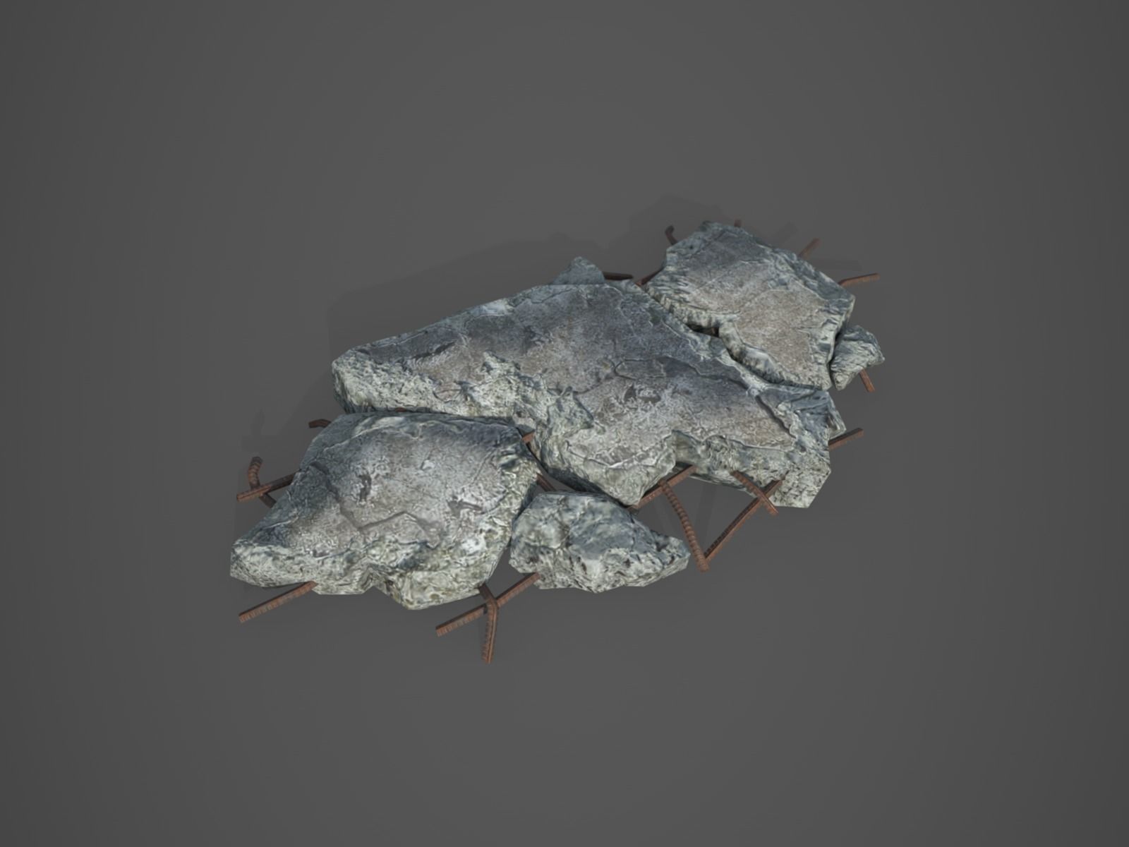 Rubble and Debris - Package - Collection 1 and 2 Low-poly 3D model_86