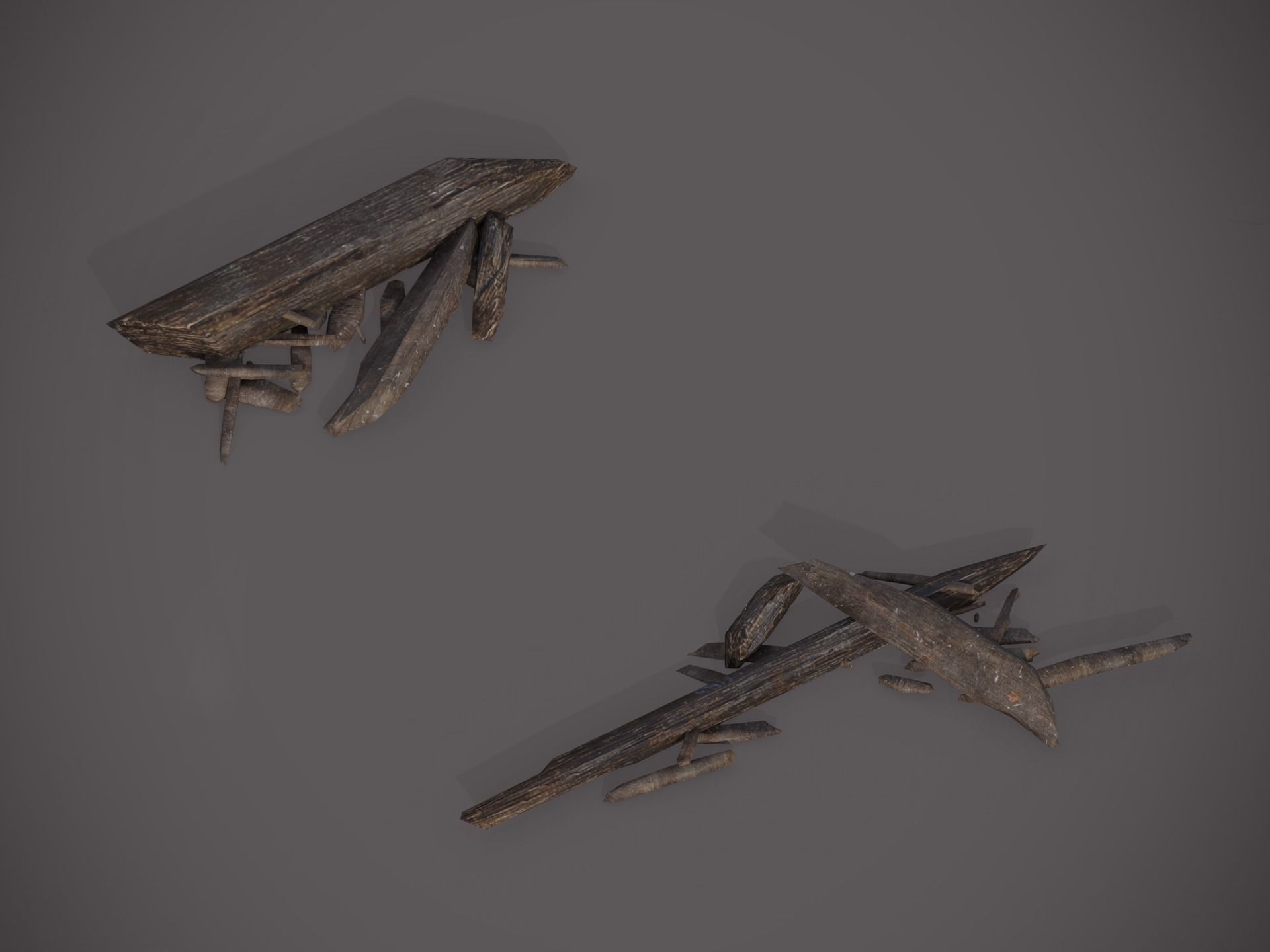 Rubble and Debris - Package - Collection 1 and 2 Low-poly 3D model_2