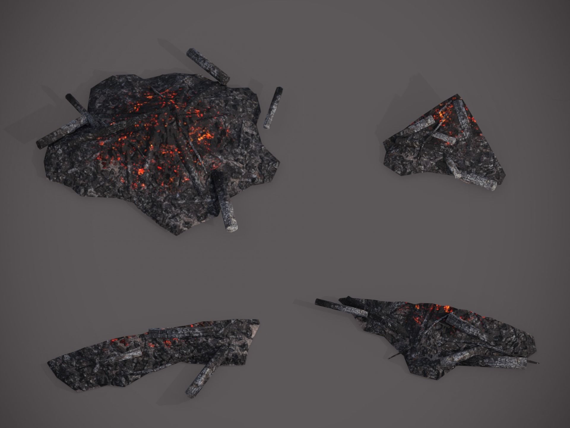 Rubble and Debris - Package - Collection 1 and 2 Low-poly 3D model_6