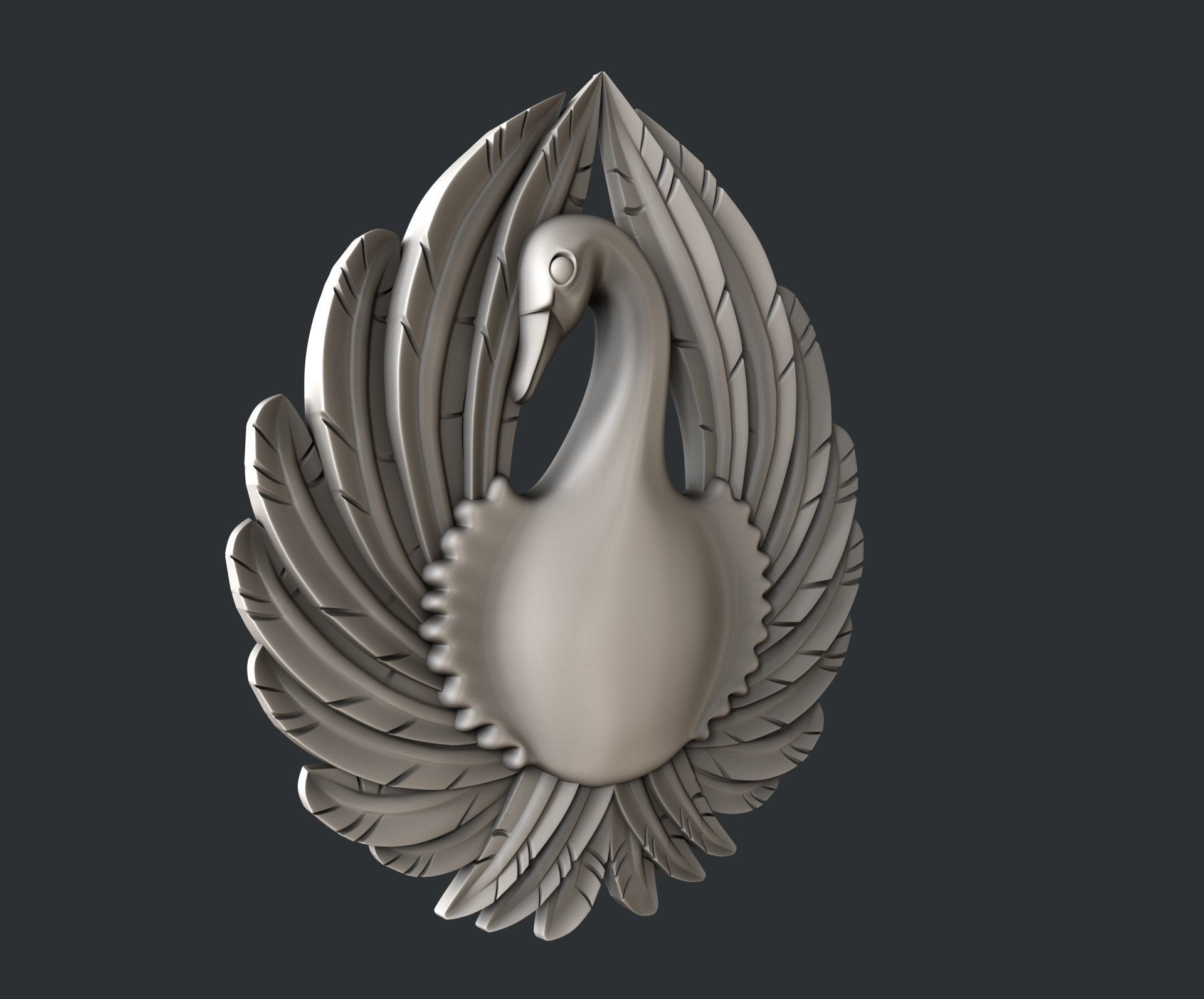 3d STL models for CNC swan 3D model_2