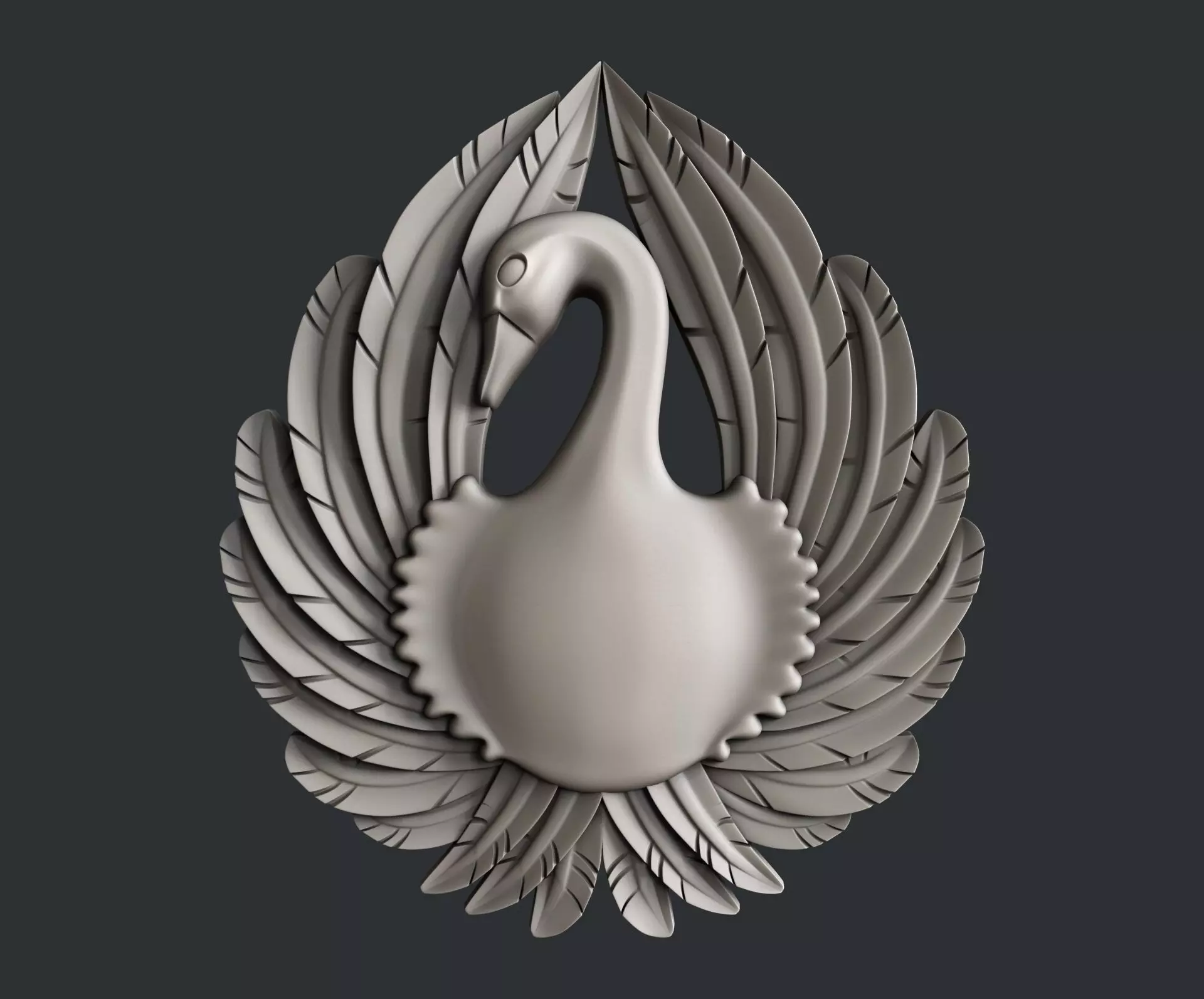 3d STL models for CNC swan 3D model_0