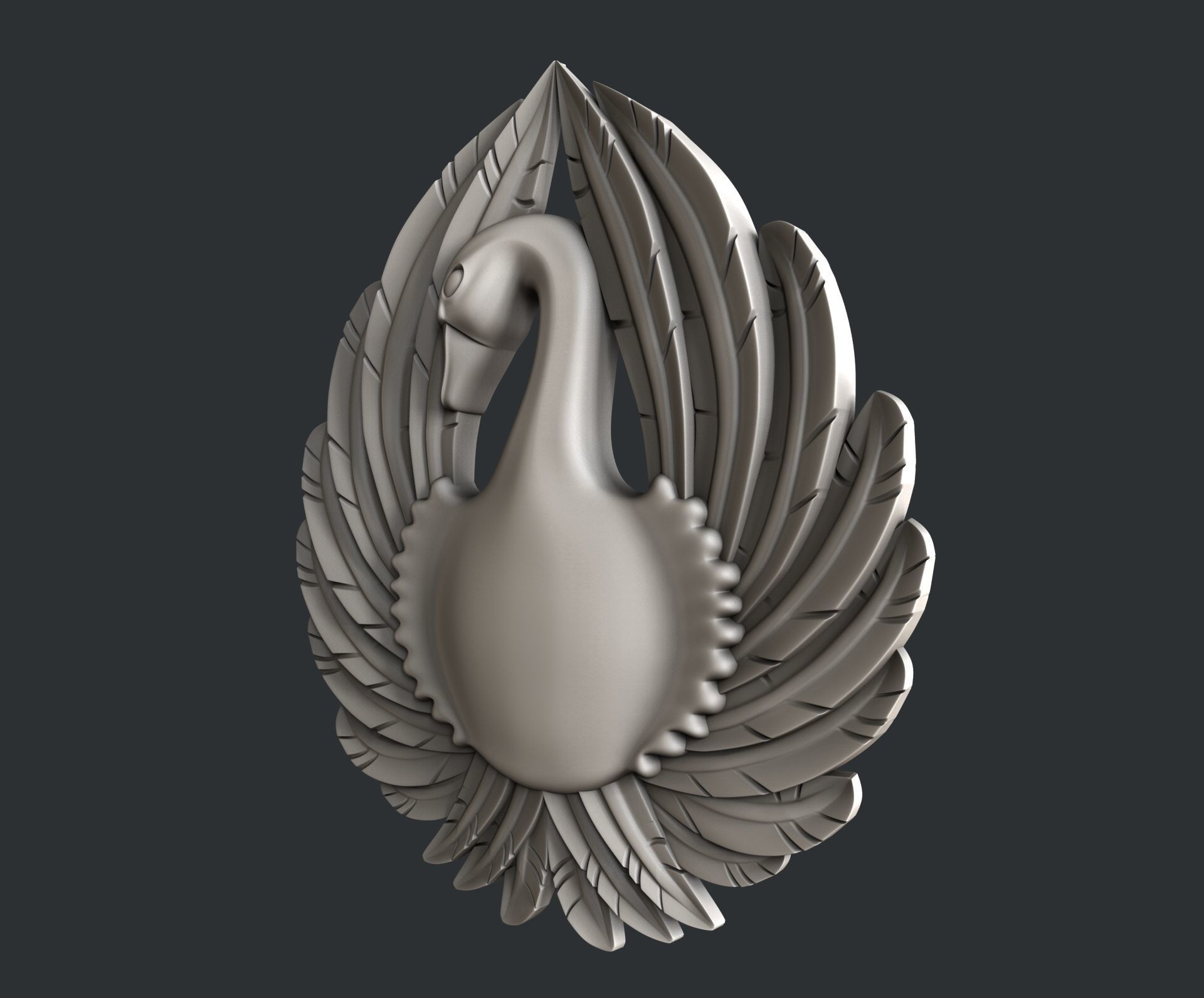 3d STL models for CNC swan 3D model_1
