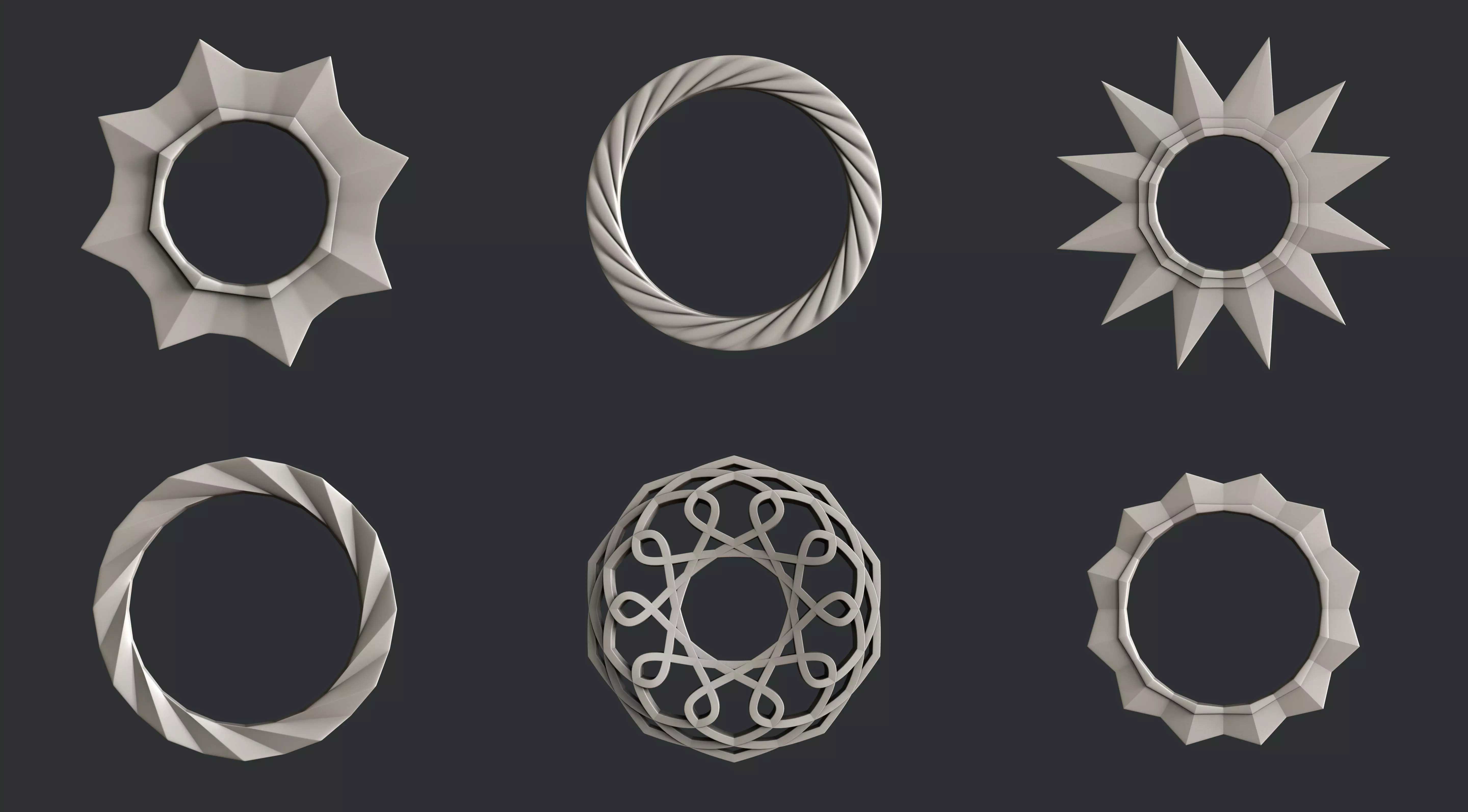 3d STL models for CNC set frames mirrors 3D model_0