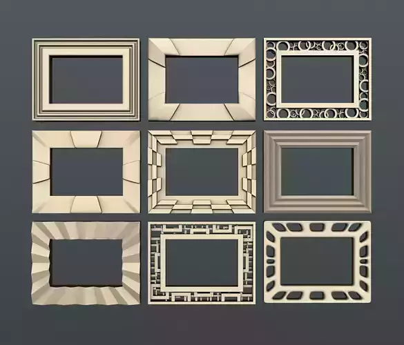 3d STL models for CNC set photo frames 3D model