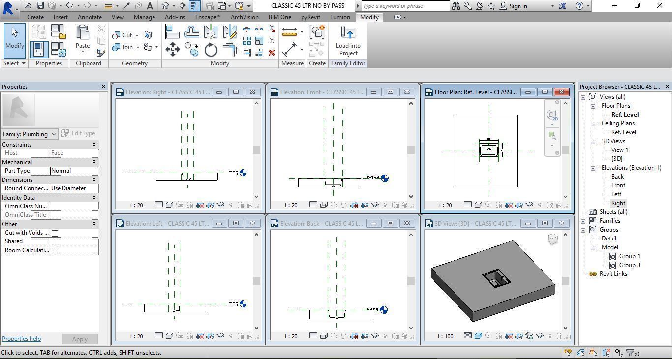 CLASSIC 45 LTR NO BY PASS 3D model_3
