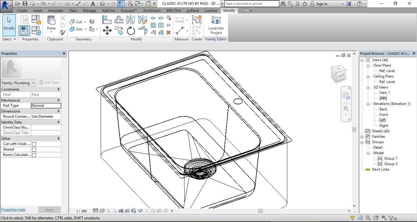 CLASSIC 45 LTR NO BY PASS 3D model_1