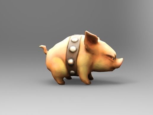 GameCharacter Piglet Low-poly 3D model_0