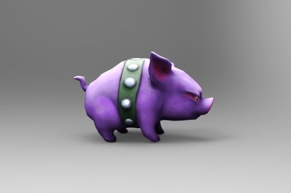 GameCharacter Piglet Low-poly 3D model_1