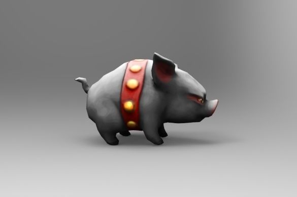 GameCharacter Piglet Low-poly 3D model_2