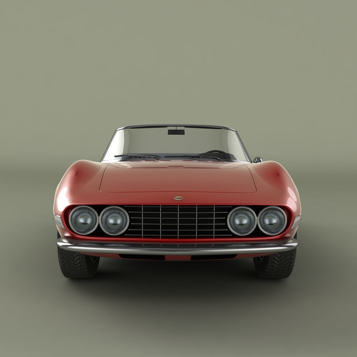 Fiat Dino Spider 3D model_4