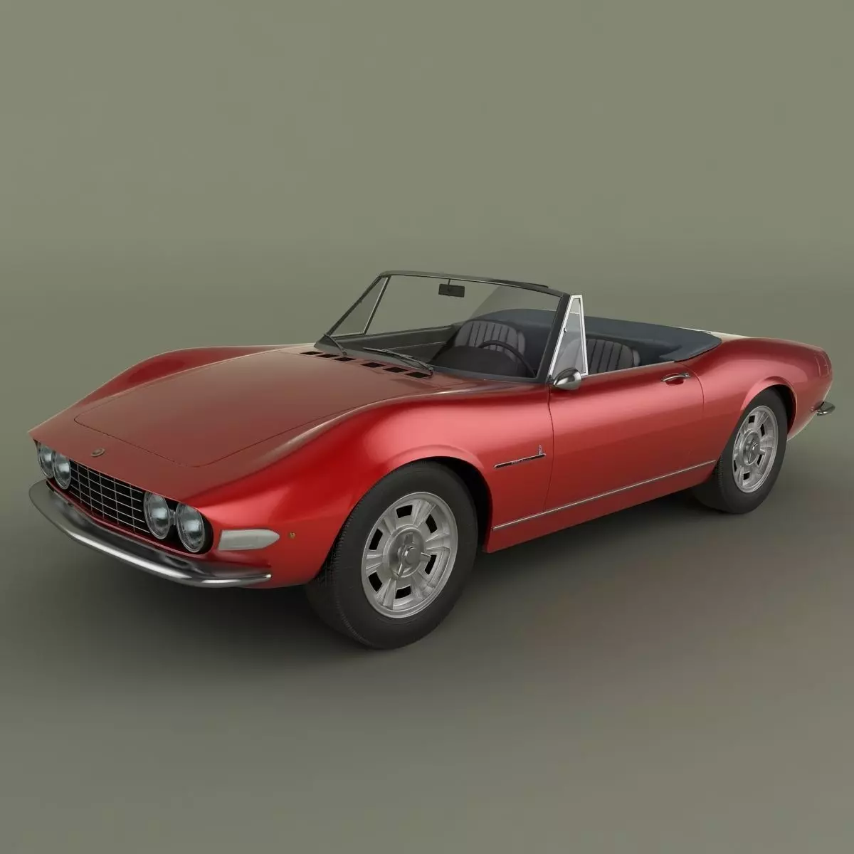 Fiat Dino Spider 3D model_0