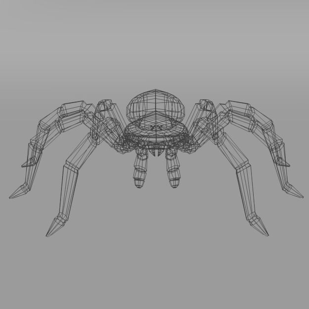 Tarantula spider Low-poly 3D model_2
