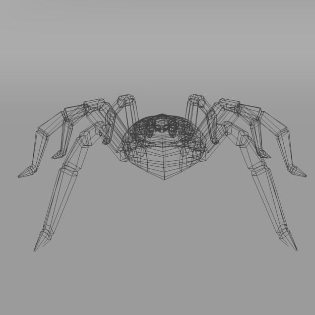 Tarantula spider Low-poly 3D model_4