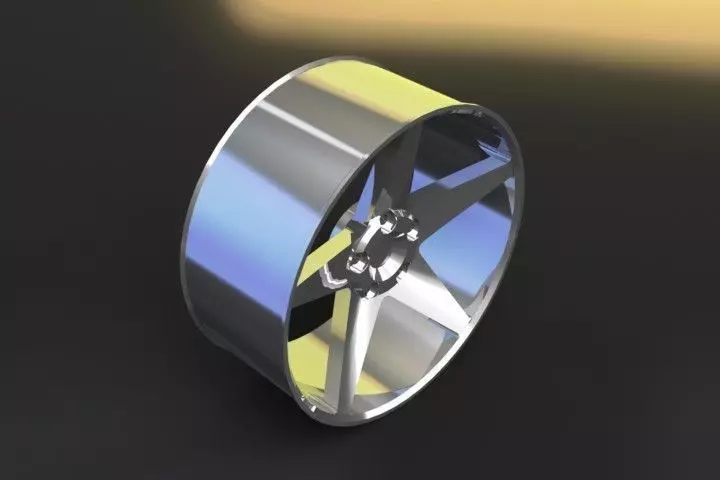 Wheel silver rim Free 3D model