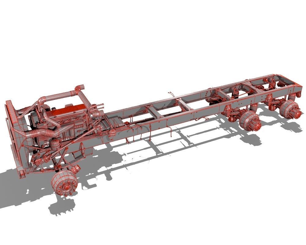 389 Day Cab Semi Truck 3D model_25