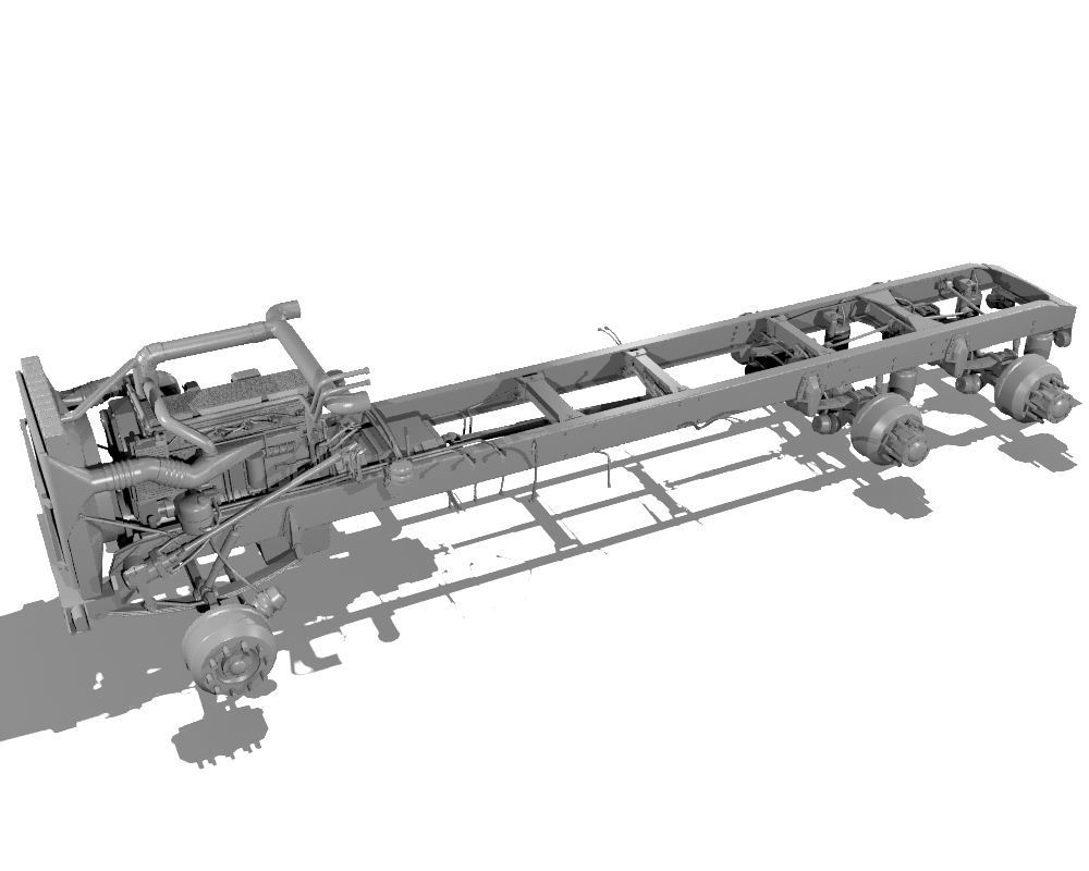 389 Day Cab Semi Truck 3D model_16