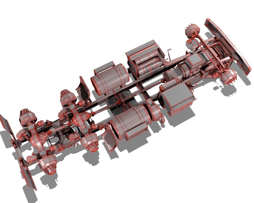 389 Day Cab Semi Truck 3D model_27