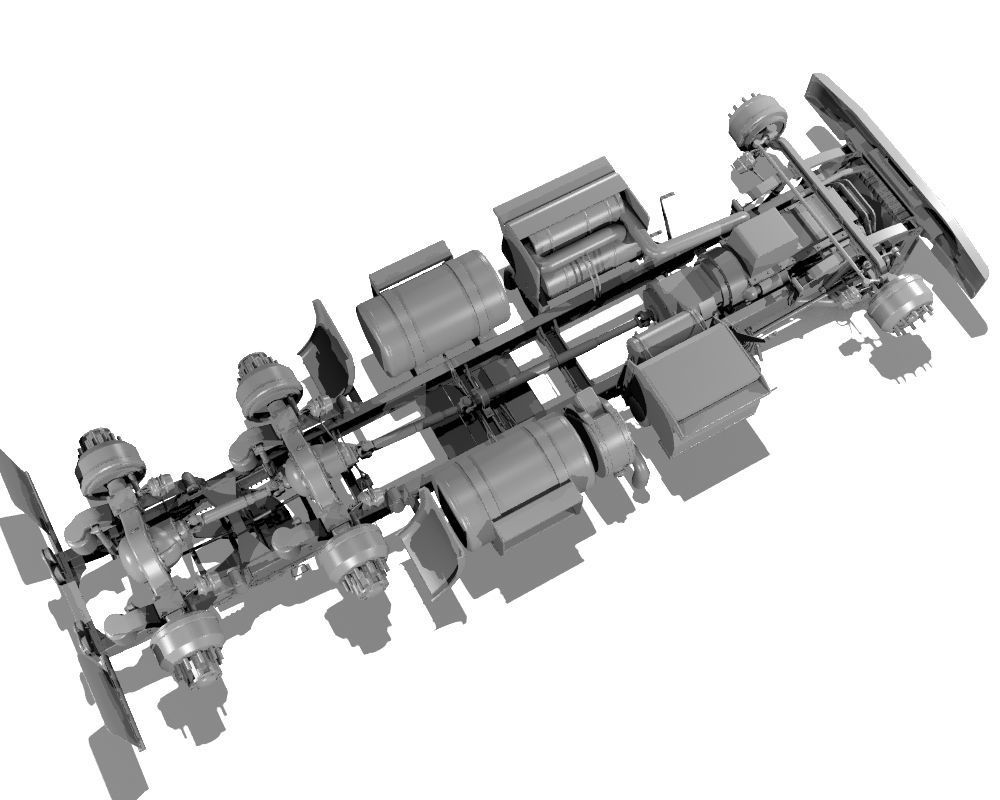 389 Day Cab Semi Truck 3D model_18