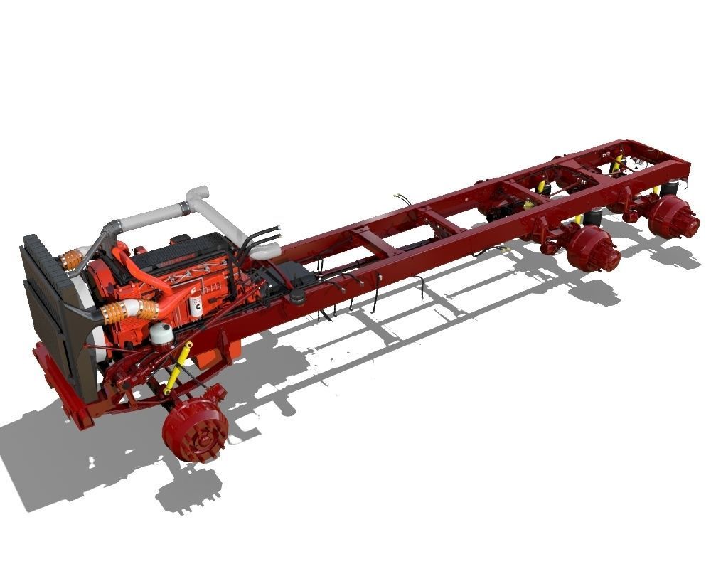 389 Day Cab Semi Truck 3D model_8