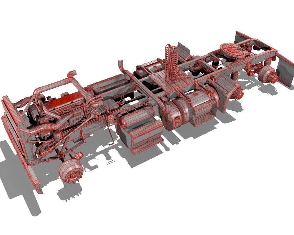 389 Day Cab Semi Truck 3D model_26