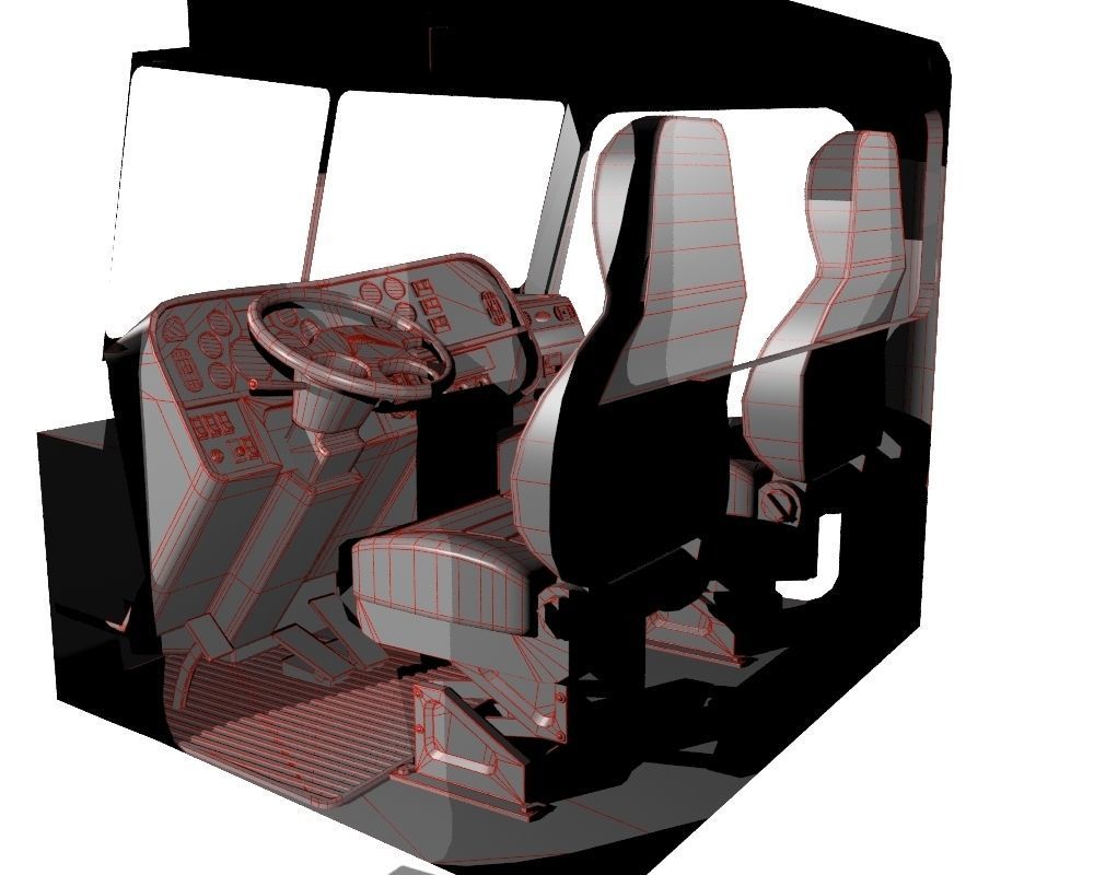 389 Day Cab Semi Truck 3D model_24