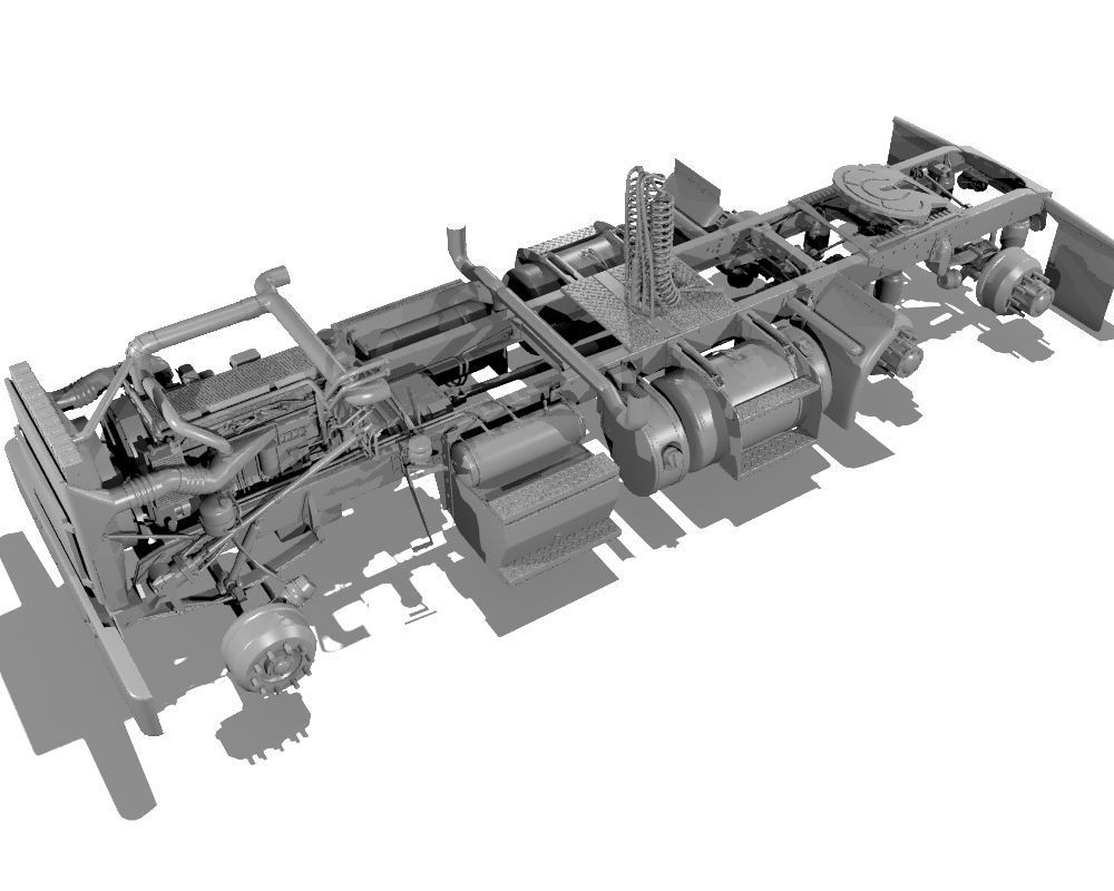 389 Day Cab Semi Truck 3D model_17