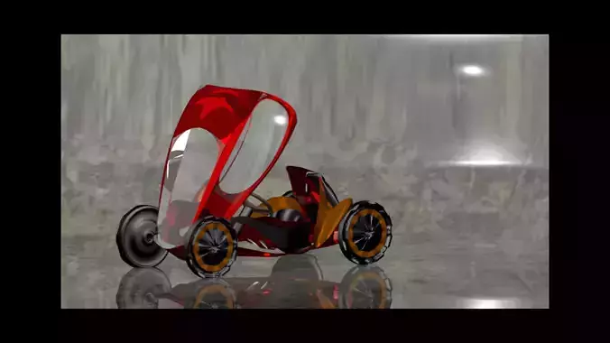 One man vehicle 3d model Low-poly 3D model