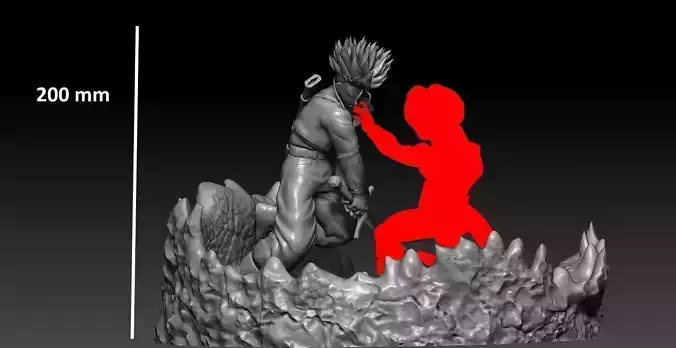 Future trunks vs mecha Frieza second part 3D print model 3D print model