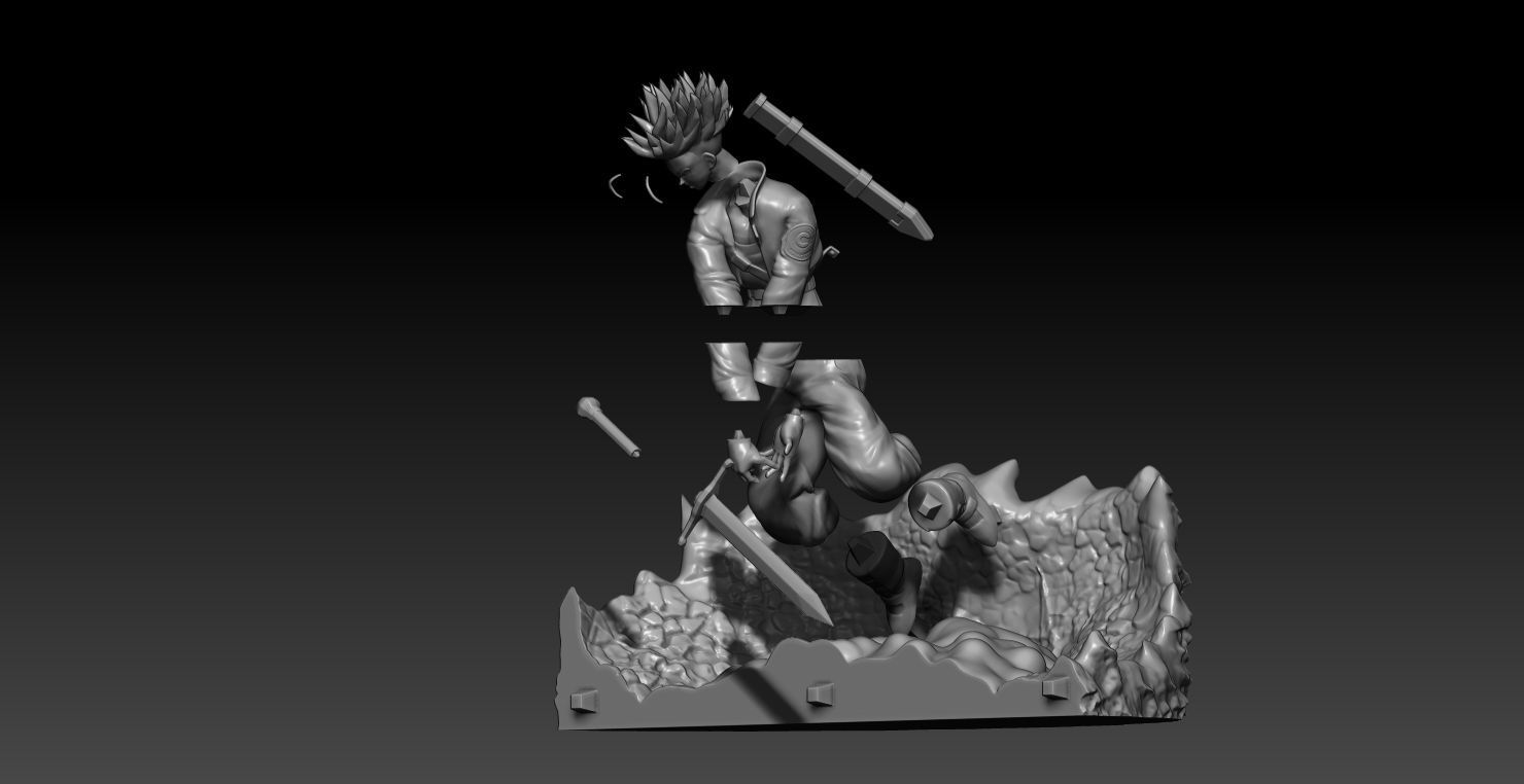 Mecha Frieza VS Future Trunks all 3D print model_8