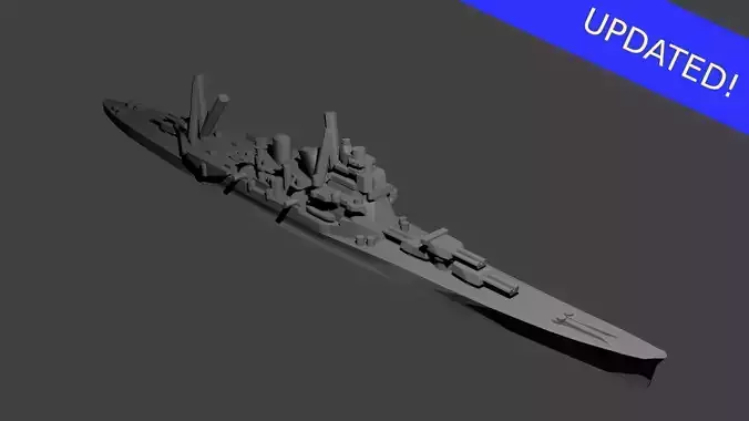 Japanese Takao Class Cruiser Warship 3D print model