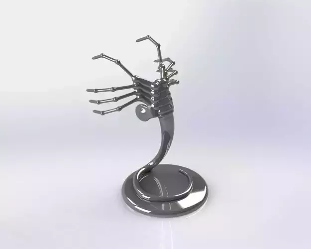 Alien Facehugger car hood figure with custom logo 3D print model