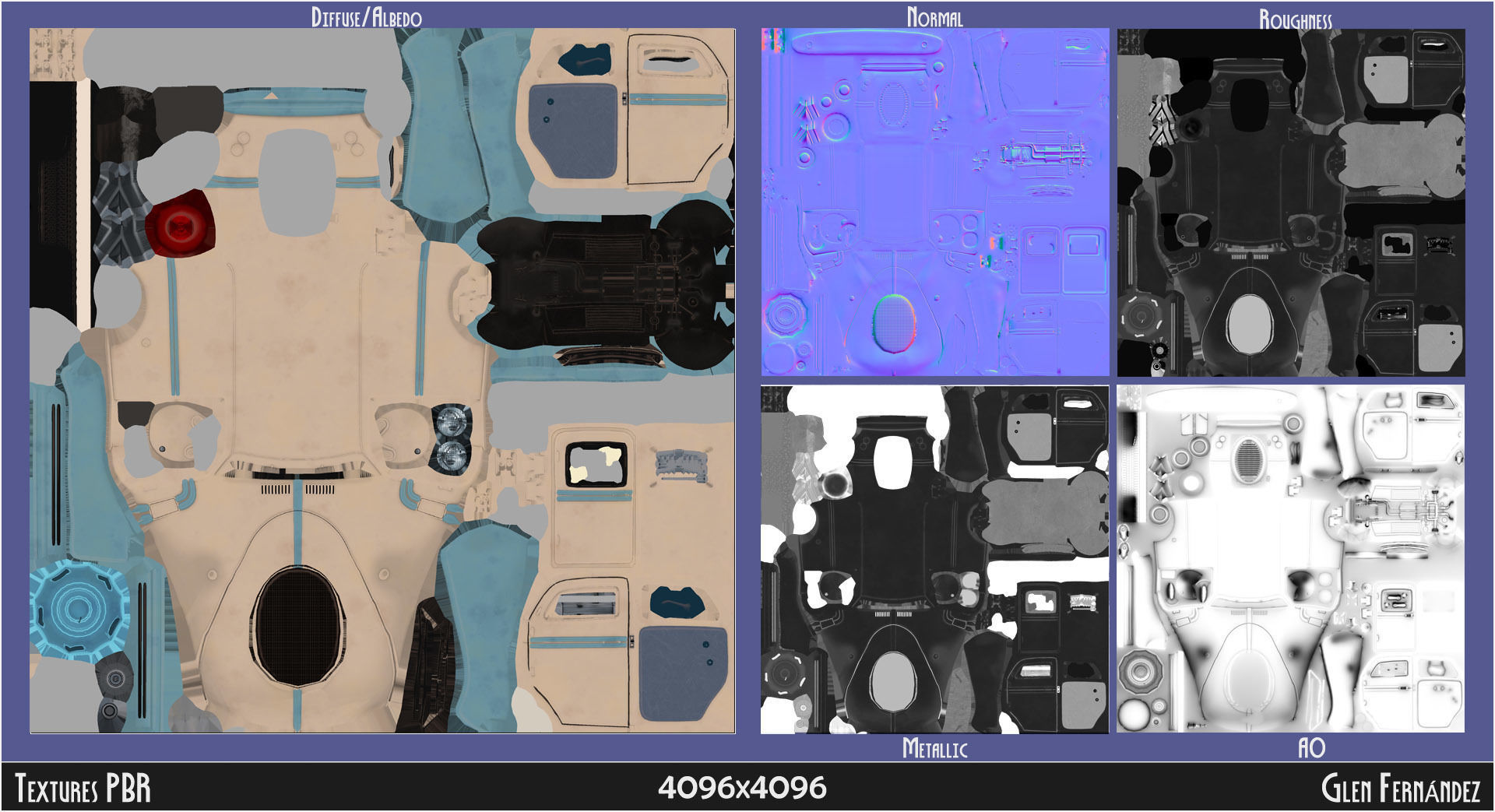 Vintage Custom COE Delivery Van Low-poly 3D model_18