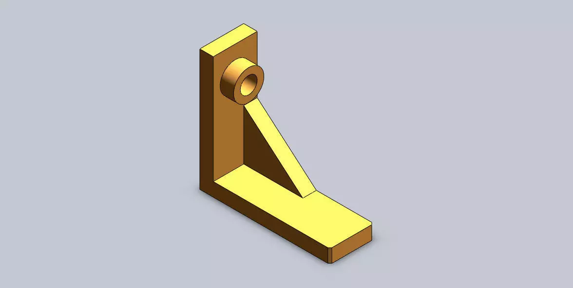 bracket metal with gold finish Free 3D model