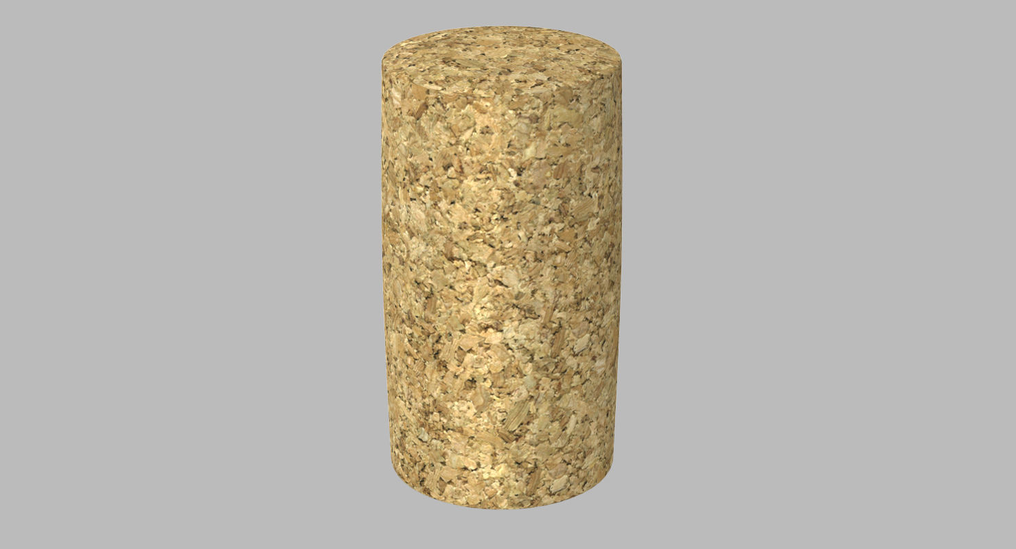 Wine Cork Low-poly 3D model_13