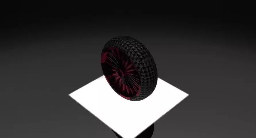 Tyre with alloy Free 3D model