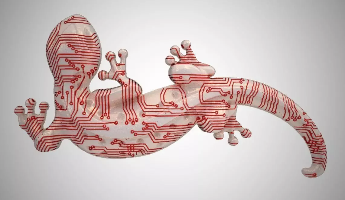 Digital Lizard Ornament 3D print model_0