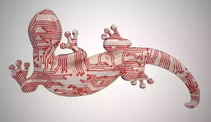 Digital Lizard Ornament 3D print model