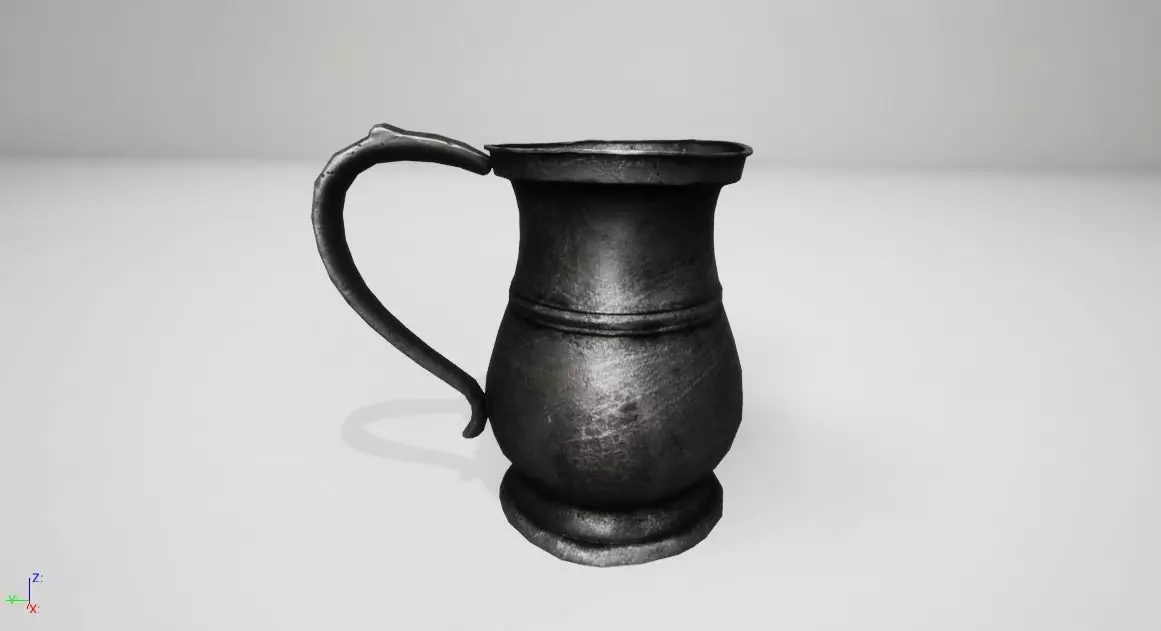 31- wine jug iron medieval UE4 Free low-poly 3D model_0