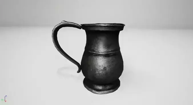 31- wine jug iron medieval UE4 Free low-poly 3D model