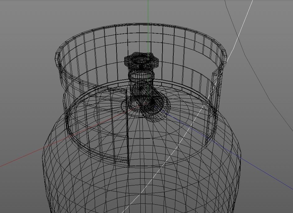 Gas Cylinders 3D model Industrial Tank Low-poly 3D model_7